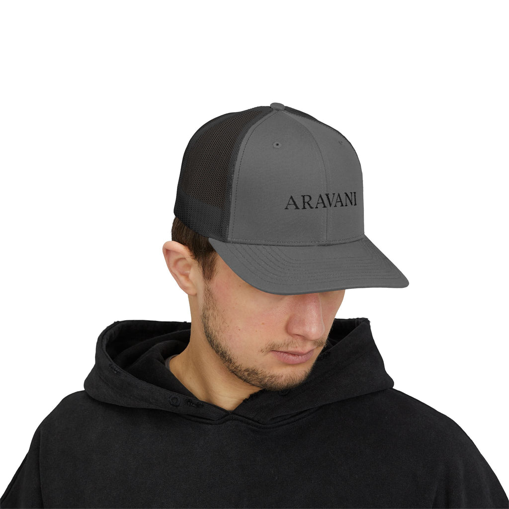 Trucker Cap — ARAVANI Embroidered Snapback Hat